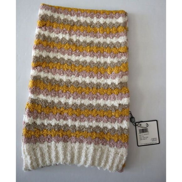 Laundry by Shelli Segal Women's O/S Misty Rose Striped Popcorn Knit Scarf - Picture 2 of 10